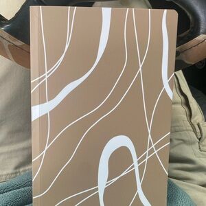 Brown and White Abstract Notebook